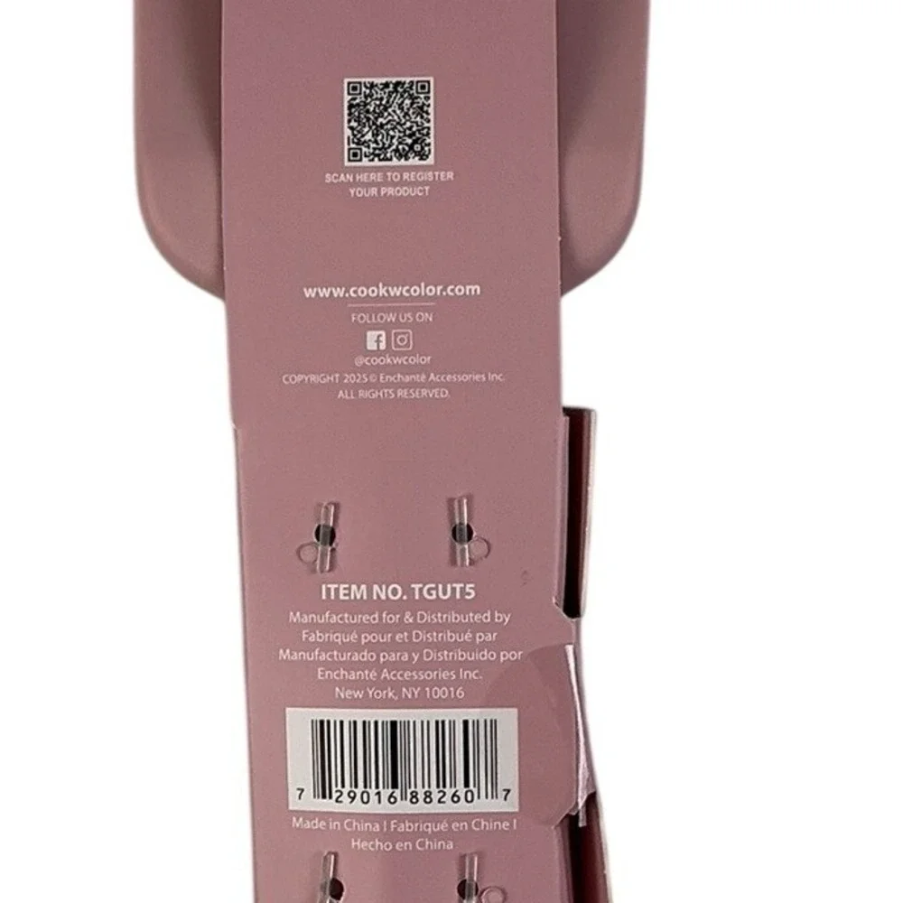 CWC Cook With Color‎ Pink Silicone Turner & Spatula Set BPA Free 450F